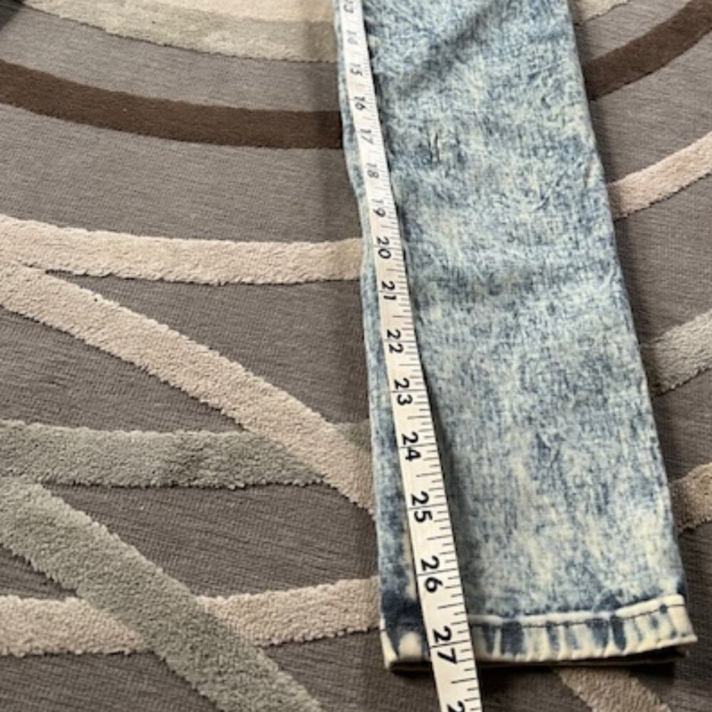Y2K HAMMER  High Waisted Skinny Acid Wash Retro Stretch Jeans Girls Size 7 - Picture 10 of 13